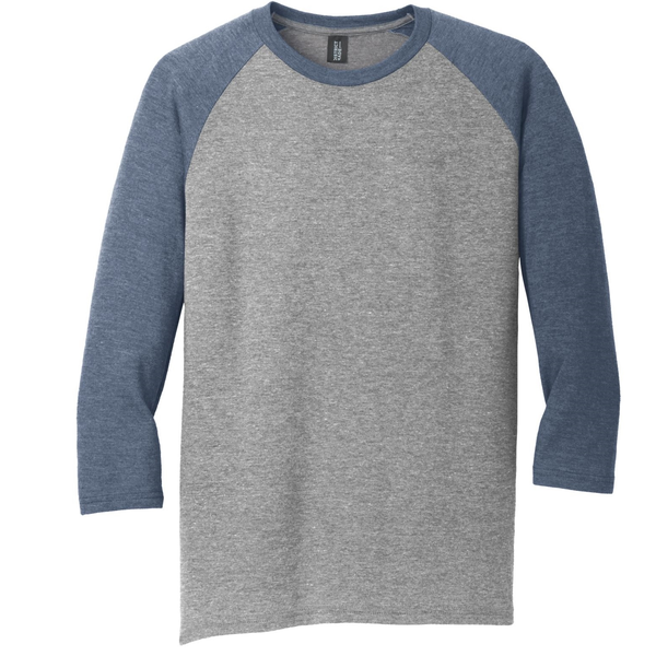 District Made® Perfect Tri™ Men's 3/4-Sleeve Raglan