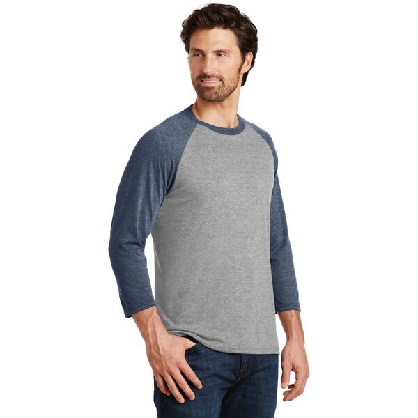 District Made® Perfect Tri™ Men's 3/4-Sleeve Raglan