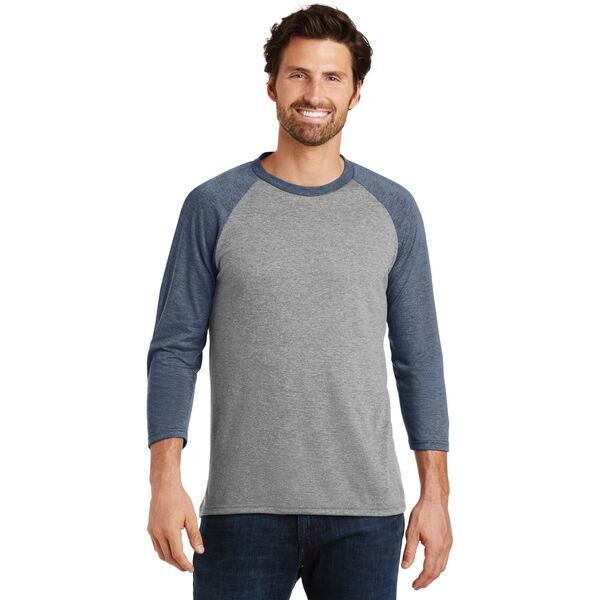 District Made® Perfect Tri™ Men's 3/4-Sleeve Raglan