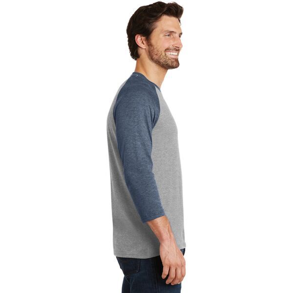 District Made® Perfect Tri™ Men's 3/4-Sleeve Raglan