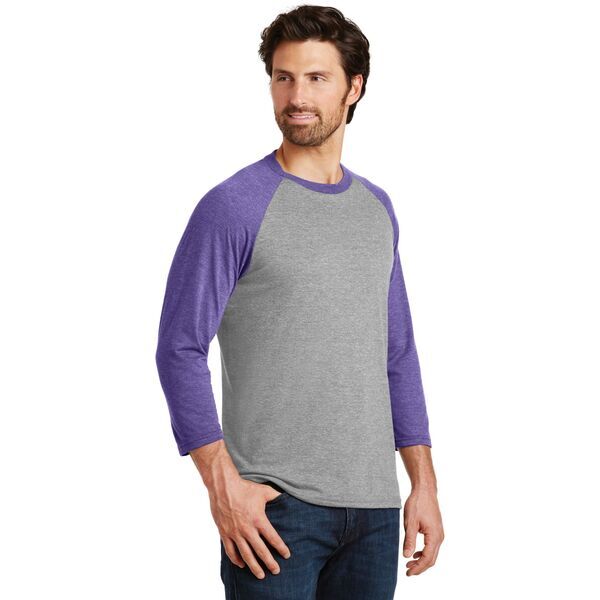 District Made® Perfect Tri™ Men's 3/4-Sleeve Raglan