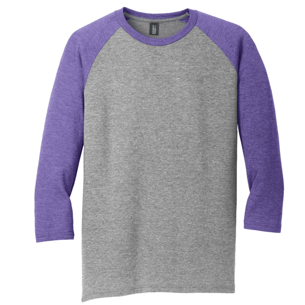 District Made® Perfect Tri™ Men's 3/4-Sleeve Raglan