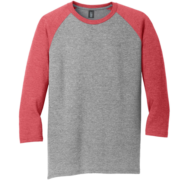 District Made® Perfect Tri™ Men's 3/4-Sleeve Raglan