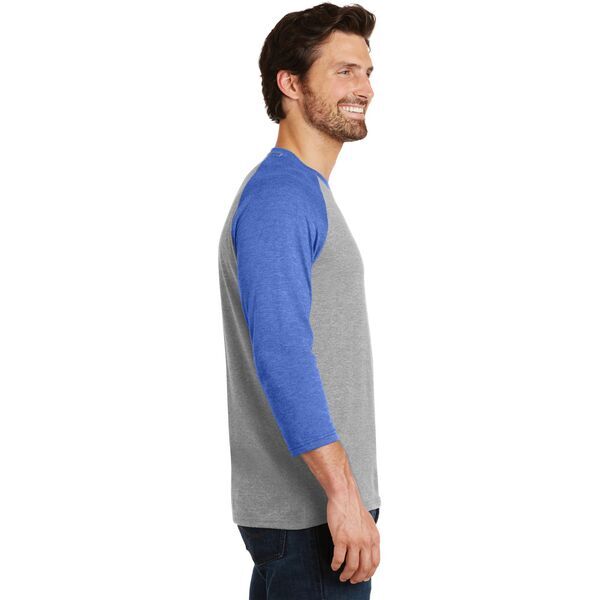 District Made® Perfect Tri™ Men's 3/4-Sleeve Raglan