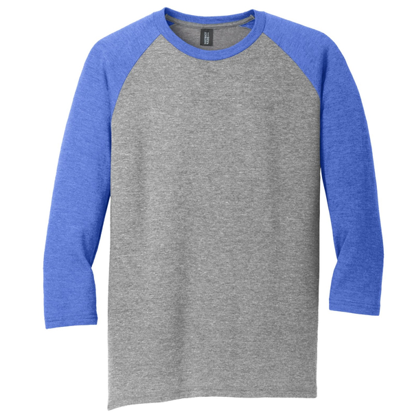 District Made® Perfect Tri™ Men's 3/4-Sleeve Raglan