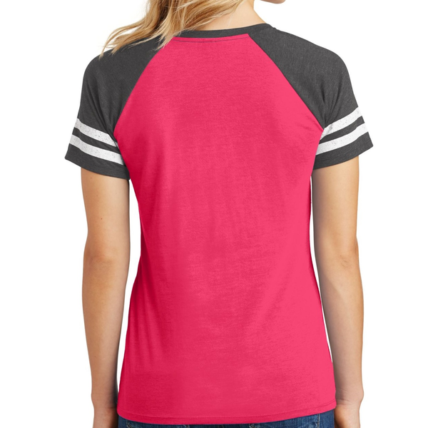District Made® Game V-Neck Ladies' Tee