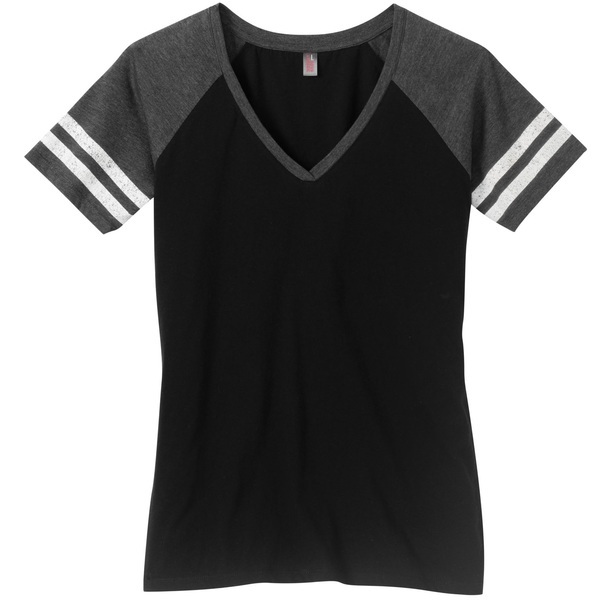 District Made® Game V-Neck Ladies' Tee