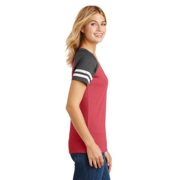 District Made® Game V-Neck Ladies' Tee