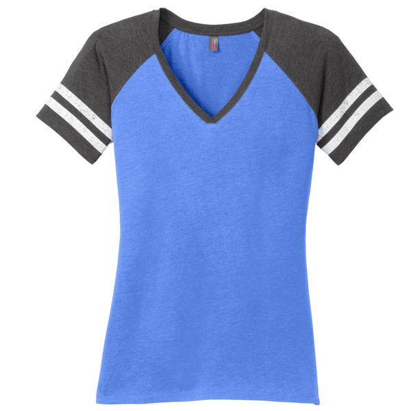 District Made® Game V-Neck Ladies' Tee