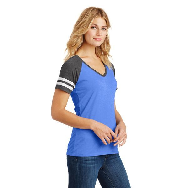 District Made® Game V-Neck Ladies' Tee