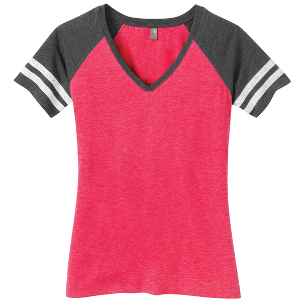 District Made® Game V-Neck Ladies' Tee