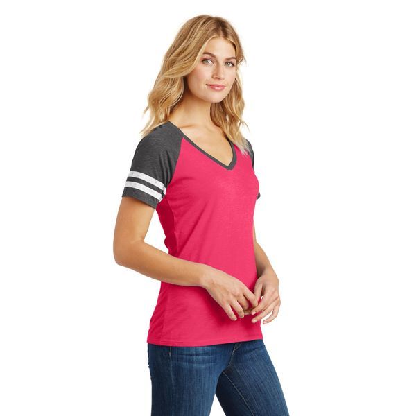 District Made® Game V-Neck Ladies' Tee