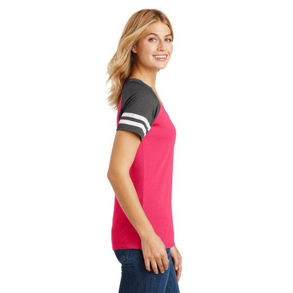 District Made® Game V-Neck Ladies' Tee