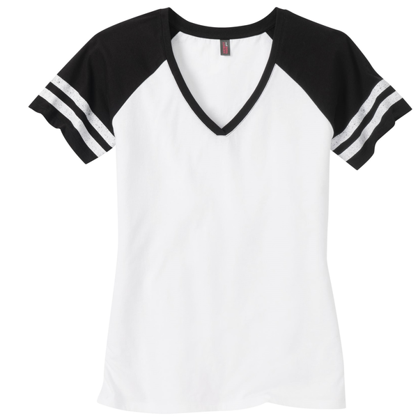 District Made® Game V-Neck Ladies' Tee