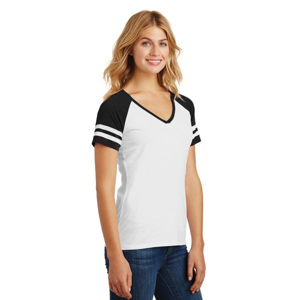 District Made® Game V-Neck Ladies' Tee