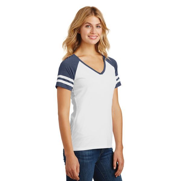 District Made® Game V-Neck Ladies' Tee