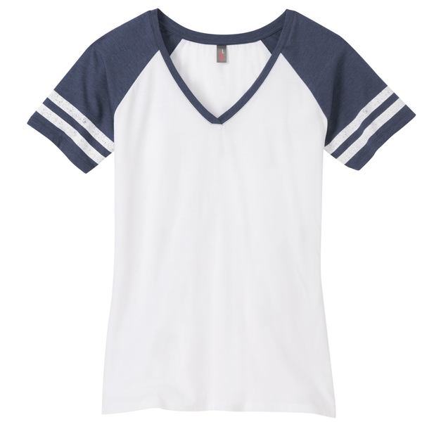 District Made® Game V-Neck Ladies' Tee