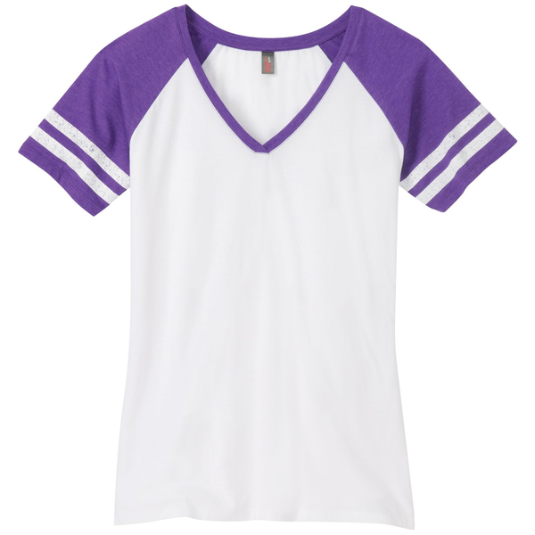 District Made® Game V-Neck Ladies' Tee