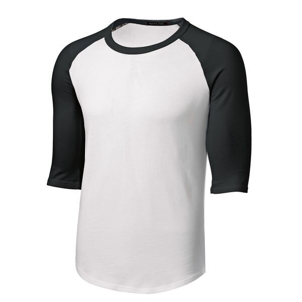Sport-Tek® Cotton Colorblock 3/4 Sleeve Raglan Men's Jersey