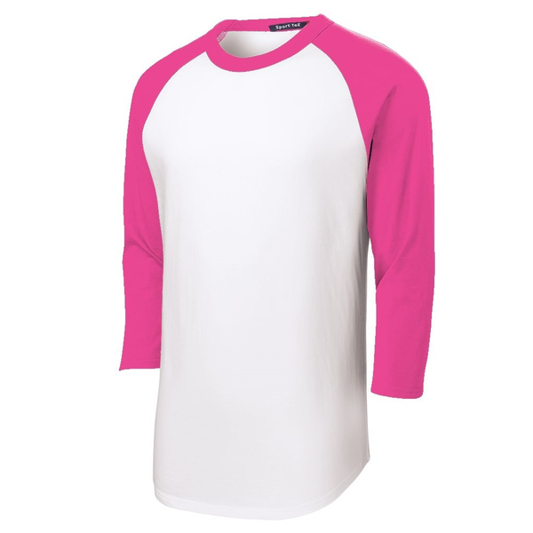 Sport-Tek® Cotton Colorblock 3/4 Sleeve Raglan Men's Jersey