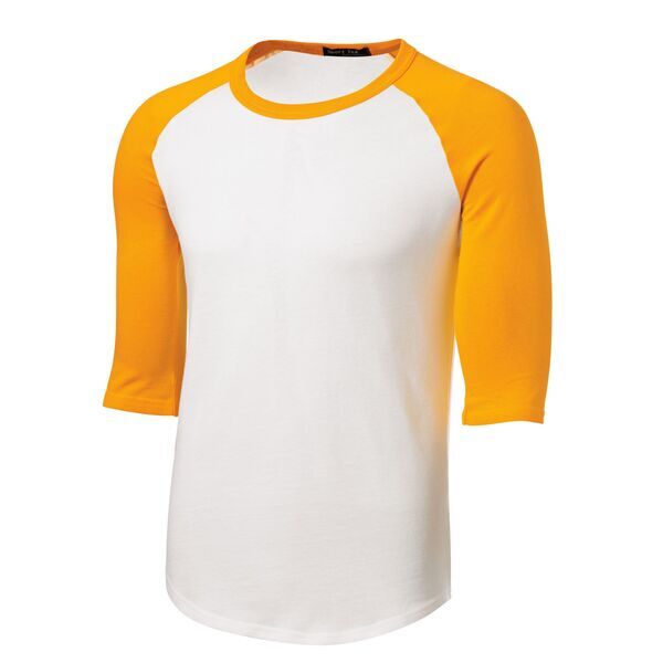 Sport-Tek® Cotton Colorblock 3/4 Sleeve Raglan Men's Jersey