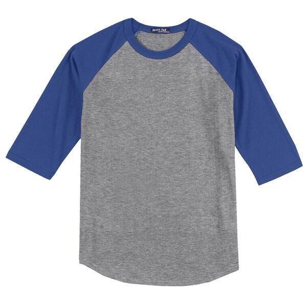 Sport-Tek® Cotton Colorblock 3/4 Sleeve Raglan Men's Jersey