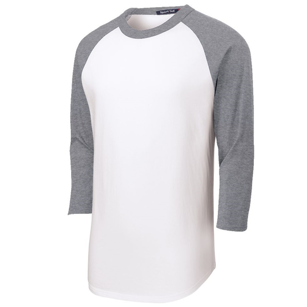 Sport-Tek® Cotton Colorblock 3/4 Sleeve Raglan Men's Jersey