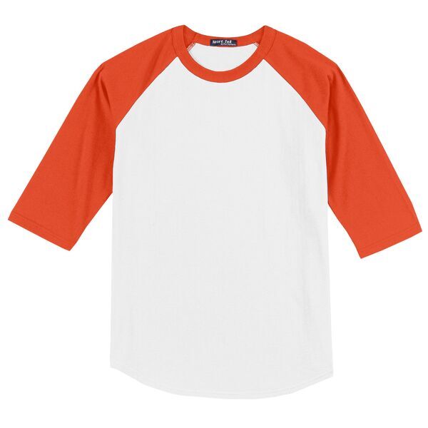 Sport-Tek® Cotton Colorblock 3/4 Sleeve Raglan Men's Jersey