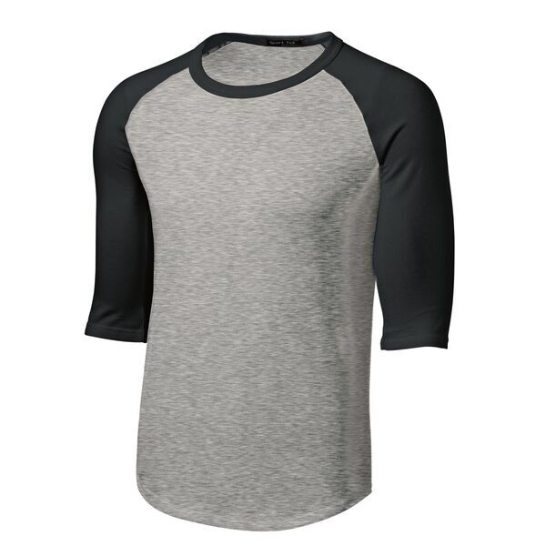 Sport-Tek® Cotton Colorblock 3/4 Sleeve Raglan Men's Jersey