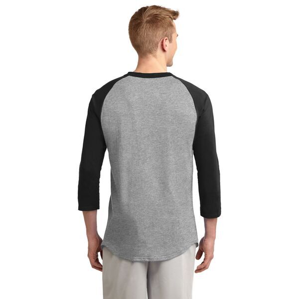 Sport-Tek® Cotton Colorblock 3/4 Sleeve Raglan Men's Jersey