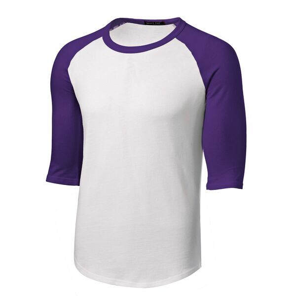 Sport-Tek® Cotton Colorblock 3/4 Sleeve Raglan Men's Jersey