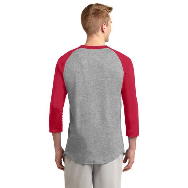 Sport-Tek® Cotton Colorblock 3/4 Sleeve Raglan Men's Jersey