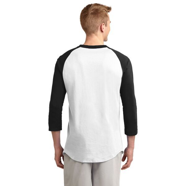 Sport-Tek® Cotton Colorblock 3/4 Sleeve Raglan Men's Jersey