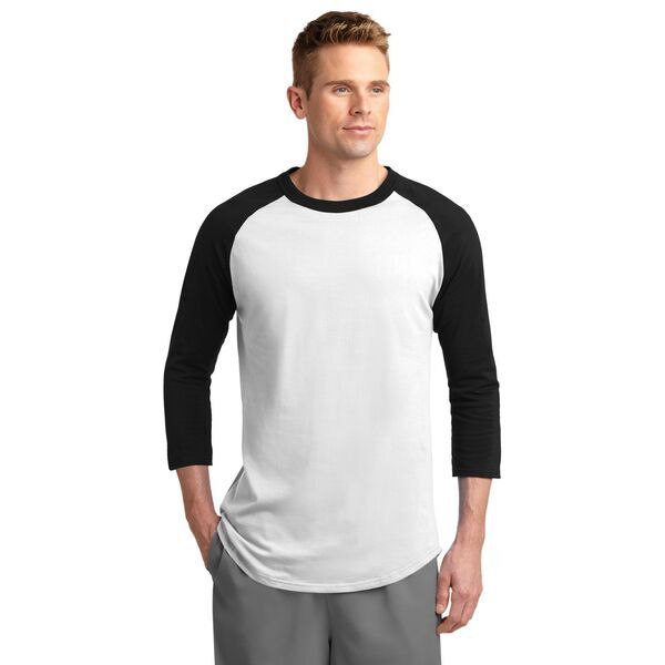 Sport-Tek® Cotton Colorblock 3/4 Sleeve Raglan Men's Jersey