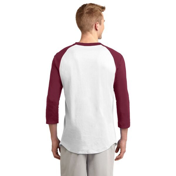 Sport-Tek® Cotton Colorblock 3/4 Sleeve Raglan Men's Jersey