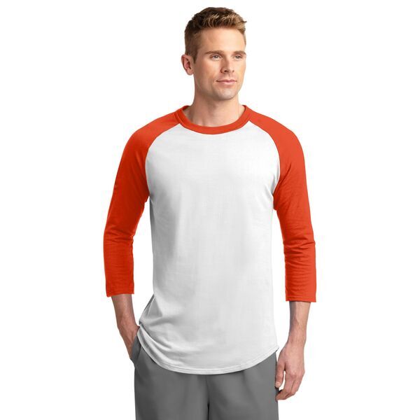 Sport-Tek® Cotton Colorblock 3/4 Sleeve Raglan Men's Jersey