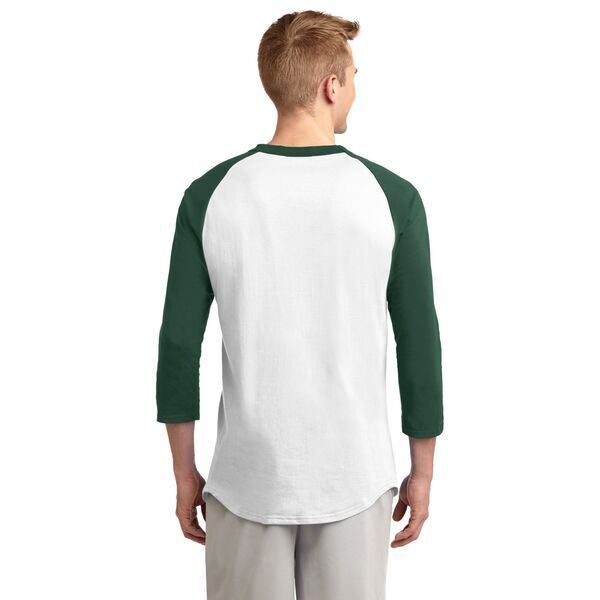 Sport-Tek® Cotton Colorblock 3/4 Sleeve Raglan Men's Jersey