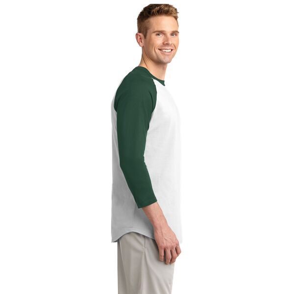 Sport-Tek® Cotton Colorblock 3/4 Sleeve Raglan Men's Jersey