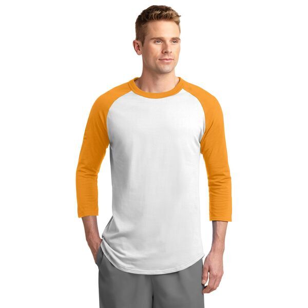 Sport-Tek® Cotton Colorblock 3/4 Sleeve Raglan Men's Jersey