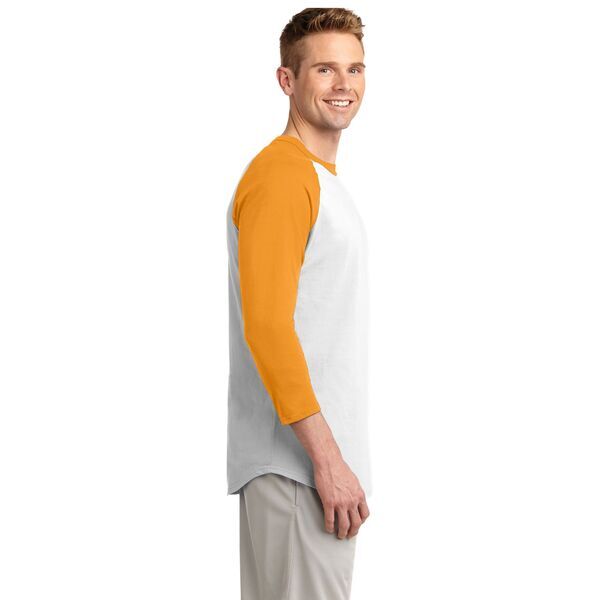 Sport-Tek® Cotton Colorblock 3/4 Sleeve Raglan Men's Jersey