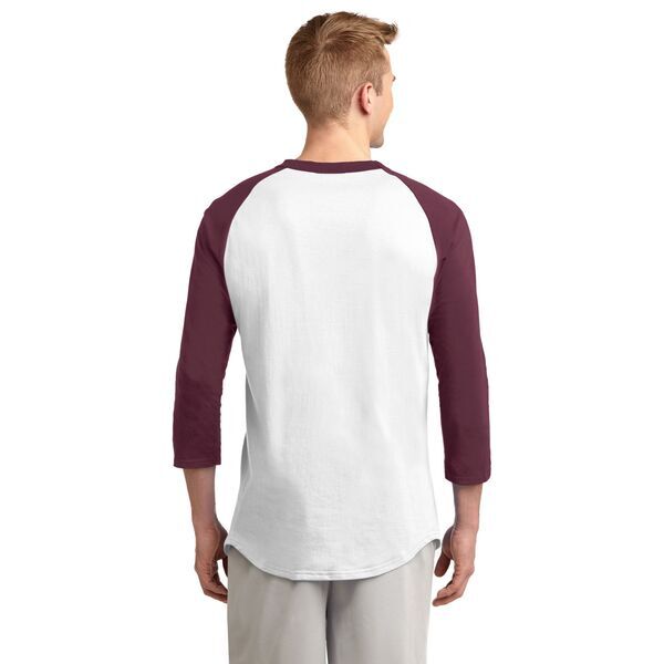 Sport-Tek® Cotton Colorblock 3/4 Sleeve Raglan Men's Jersey