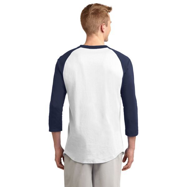 Sport-Tek® Cotton Colorblock 3/4 Sleeve Raglan Men's Jersey
