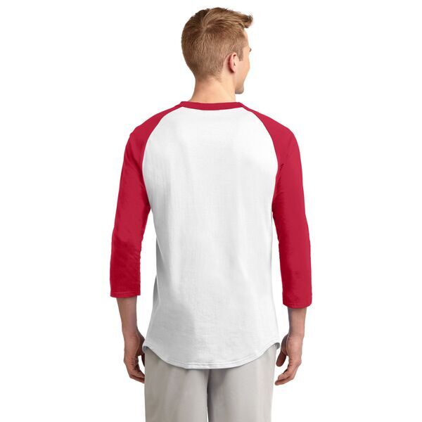 Sport-Tek® Cotton Colorblock 3/4 Sleeve Raglan Men's Jersey