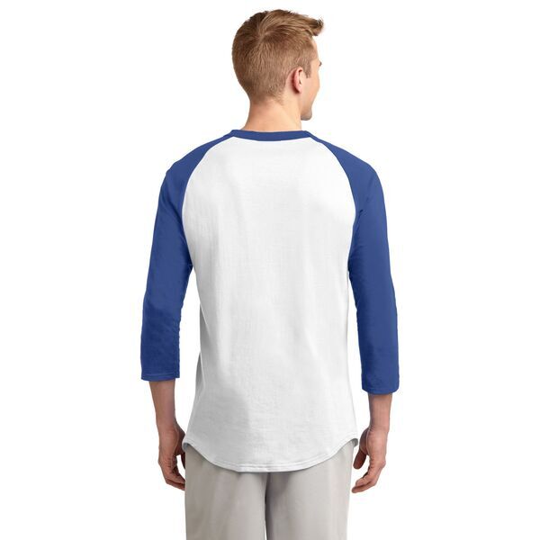 Sport-Tek® Cotton Colorblock 3/4 Sleeve Raglan Men's Jersey