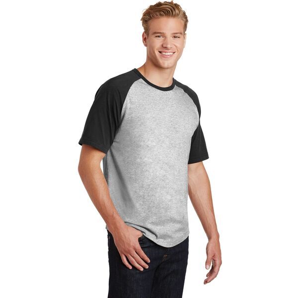 Sport-Tek® Cotton Colorblock Raglan Men's Tee