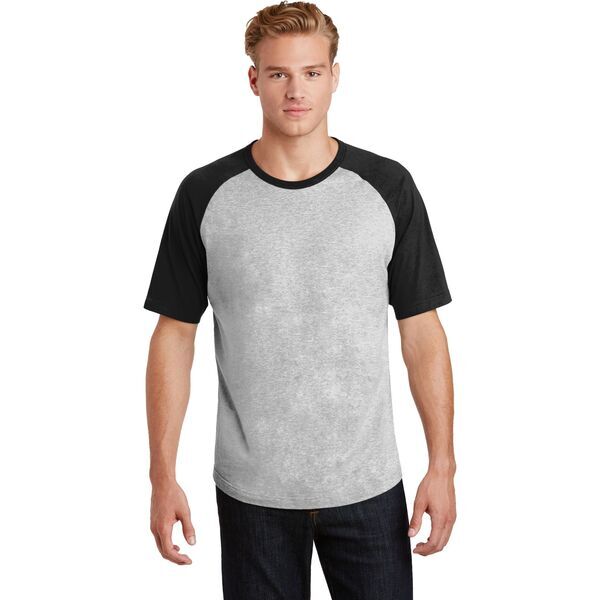 Sport-Tek® Cotton Colorblock Raglan Men's Tee