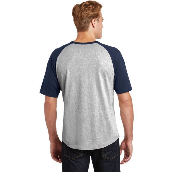 Sport-Tek® Cotton Colorblock Raglan Men's Tee