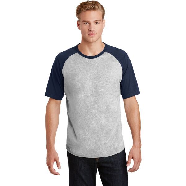 Sport-Tek® Cotton Colorblock Raglan Men's Tee