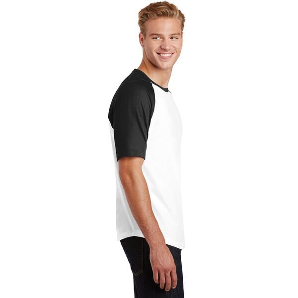 Sport-Tek® Cotton Colorblock Raglan Men's Tee