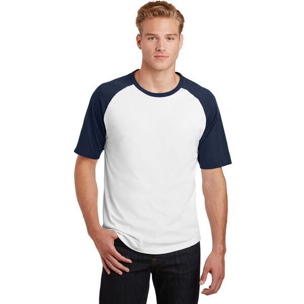 Sport-Tek® Cotton Colorblock Raglan Men's Tee